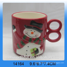 Popular Christmas Snowman Ceramic Mug With Handle